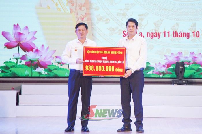 Hiệp hội Doanh nghiệp tỉnh ủng hộ đồng bào khắc phục hậu quả thiên tai năm 2024.