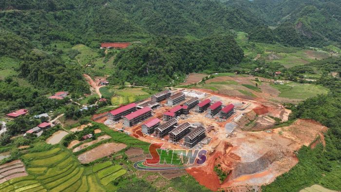 Công trình Trường phổ thông nội trú liên cấp Tiểu học và THCS Xuân Nha.
