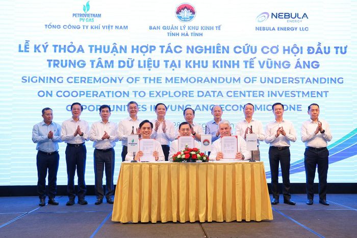 Lễ ký Thỏa thuận hợp tác nghiên cứu cơ hội đầu tư Trung tâm dữ liệu giữa tỉnh Hà Tĩnh PV GAS và Nebula 
