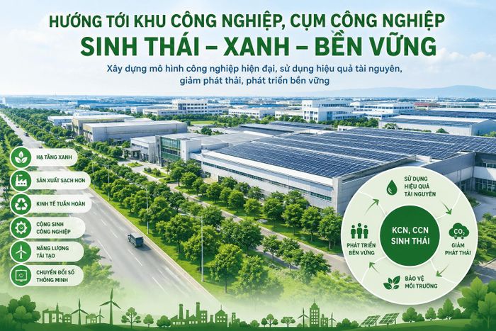 Phát triển khu công nghiệp, cụm công nghiệp sinh thái là định hướng quan trọng của Hà Nội nhằm thúc đẩy tăng trưởng xanh, kinh tế tuần hoàn và phát triển bền vững. Ảnh: L.Hương