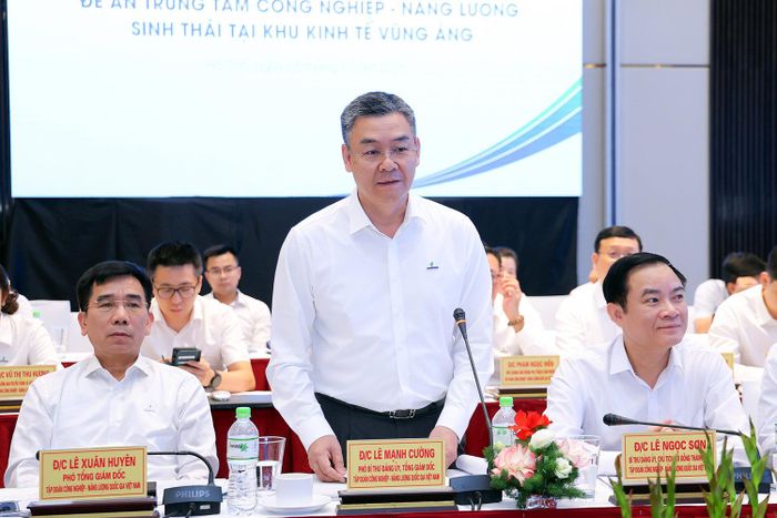 Tổng Giám đốc Petrovietnam Lê Mạnh Cường phát biểu. Ảnh: Petrovietnam