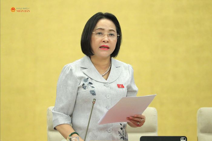 Phó Chủ tịch Quốc hội Nguyễn Thị Thanh phát biểu