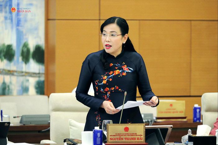 Chủ nhiệm Ủy ban Khoa học, Công nghệ và Môi trường Nguyễn Thanh Hải phát biểu