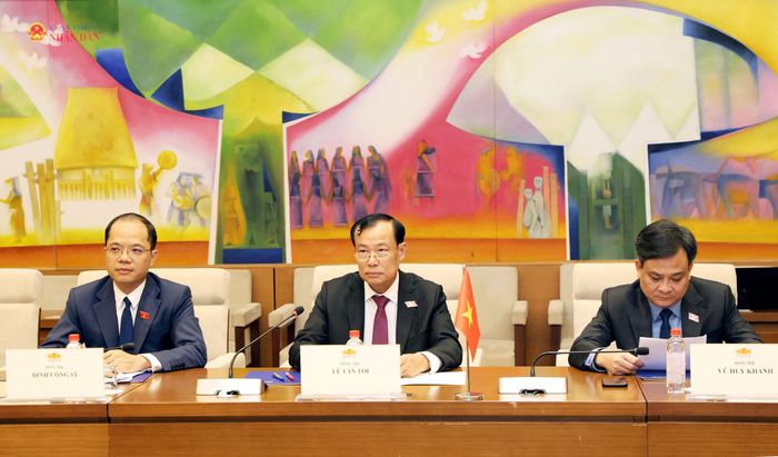 Chủ nhiệm Ủy ban Quốc phòng, An ninh và Đối ngoại, Thượng tướng Lê Tấn Tới phát biểu