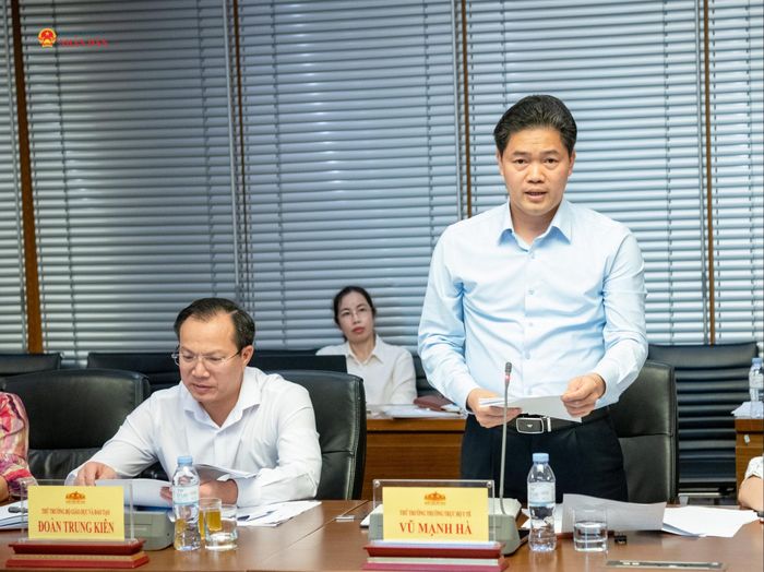 Thứ trưởng Thường trực Bộ Y tế Vũ Mạnh Hà phát biểu