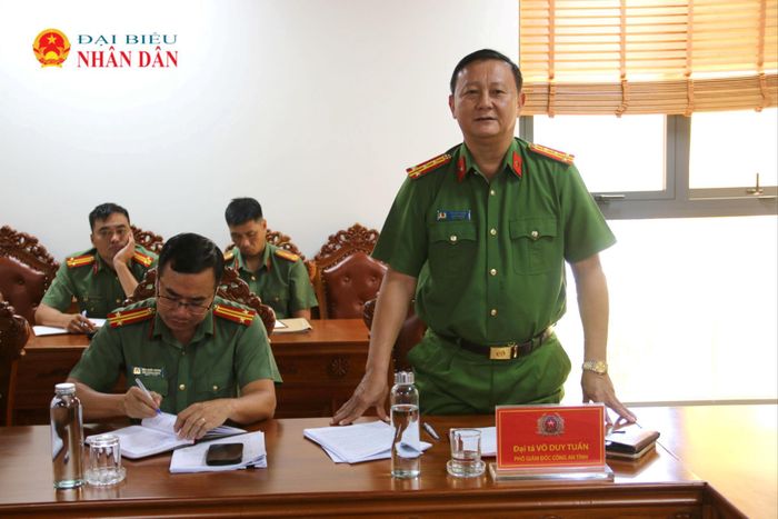 Phó Giám đốc Công an tỉnh Đắk Lắk, Đại tá Võ Duy Tuấn phát biểu