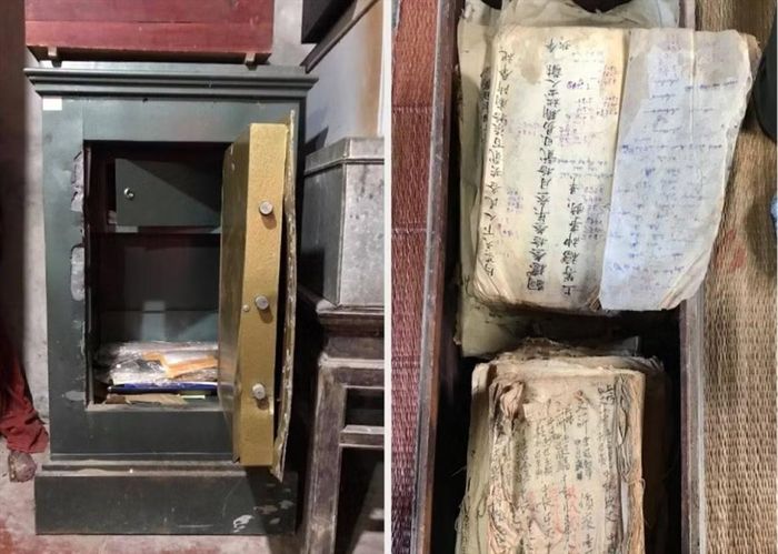 Két sắt ở đền Di Nậu bị kẻ gian cậy ra lấy đi nhiều sắc phong cổ