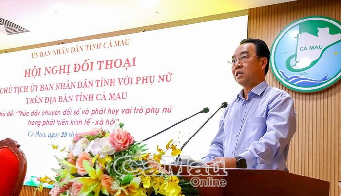 Phó Bí thư Tỉnh ủy, Chủ tịch UBND tỉnh Cà Mau Lữ Quang Ngời khẳng định những ý kiến, kiến nghị tại hội nghị sẽ là cơ sở quan trọng để tỉnh tiếp tục hoàn thiện chính sách, phát huy vai trò của phụ nữ trong thực hiện hiệu quả mục tiêu chuyển đổi số và phát triển kinh tế - xã hội.