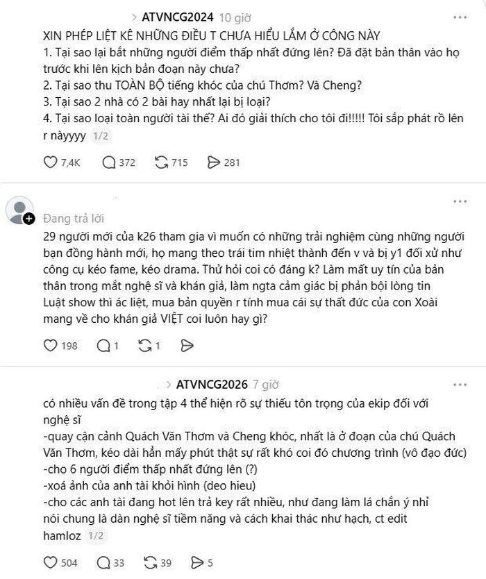 Cách quay hình và dàn dựng của chương trình gây tranh cãi MXH. Ảnh chụp màn hình