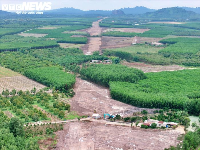 Đối với phần tuyến và nền đường, các mũi thi công đang thực hiện phát quang, bóc lớp đất hữu cơ, đào nền, đắp và lu lèn nền đường K95 tại đoạn từ Km29+900 đến Km32+400 và các nhánh nút giao Cao Cang.