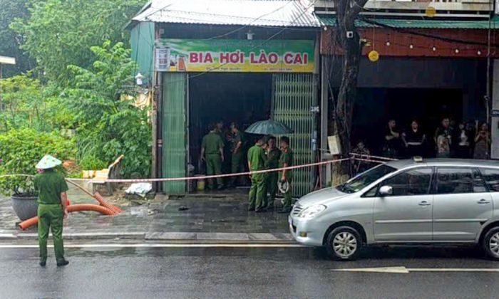 Hiện trường nơi xảy ra vụ việc. (Ảnh: L.C.)