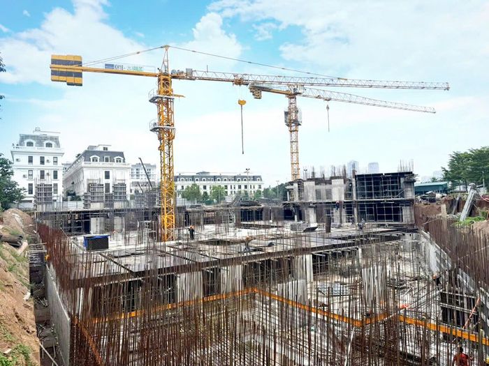 Tập đoàn FLC đang tập trung tối đa nguồn lực nhằm bảo đảm tiến độ dự án nhà ở xã hội CT1. Ảnh: PV