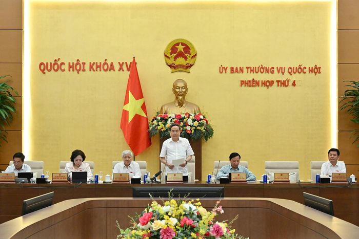 Chủ tịch Quốc hội Trần Thanh Mẫn phát biểu bế mạc phiên họp. Ảnh: Thủy Nguyên