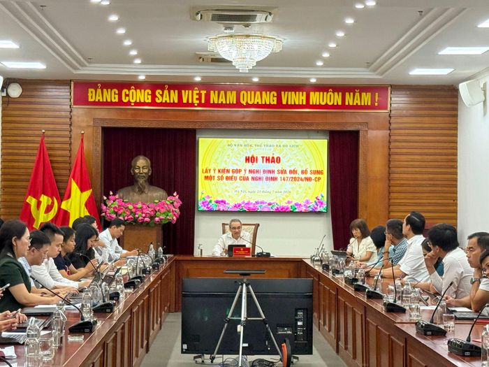Thứ trưởng Bộ Văn hóa, Thể thao và Du lịch Phan Tâm chủ trì cuộc họp. Ảnh: Thanh Hà