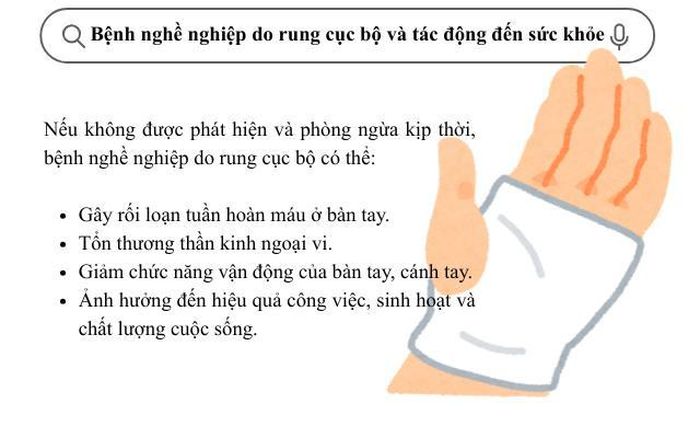 Bệnh nghề nghiệp do rung cục bộ và tác động đến sức khỏe. (Ảnh Thành Long)