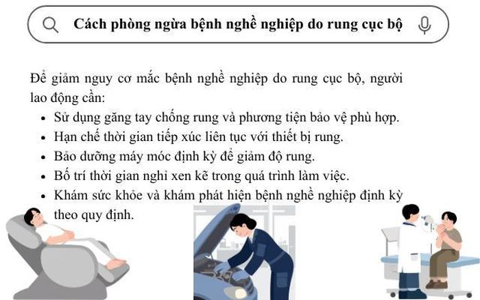 Cách phòng ngừa bệnh nghề nghiệp do rung cục bộ. (Ảnh Thành Long)
