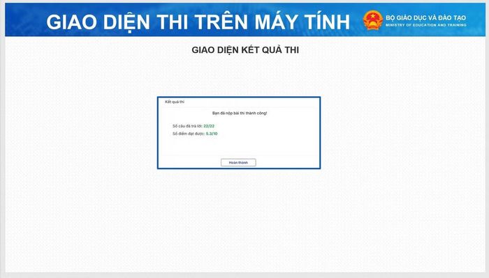 Dự kiến khi tổ chức thi tốt nghiệp THPT, thí sinh sẽ nhận được kết quả ngay sau khi kết thúc bài làm. Ảnh: Bộ DG-ĐT