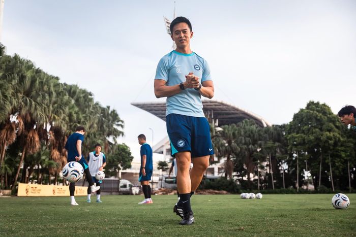  Gavin Lee là kiến trúc sư cho thành công của Singapore. Tuyển Singapore trong hình đang tập ở sân phụ của khu liên hợp thể thao Mỹ Đình. Ảnh: Liên đoàn Bóng đá Singapore. 