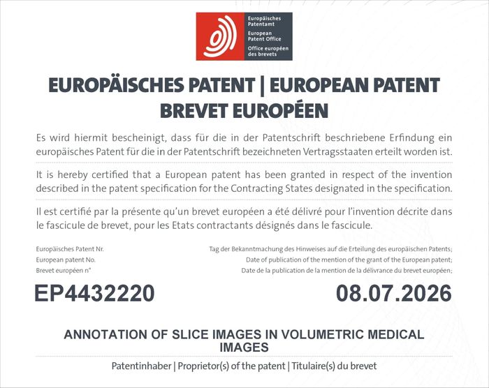 Bằng sáng chế được công bố trên European Patent Bulletin ngày 8/7/2026.