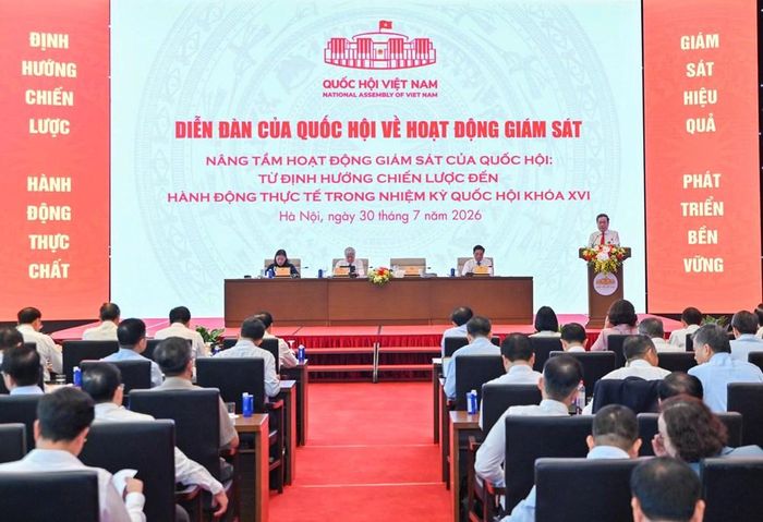 Chủ tịch Quốc hội Trần Thanh Mẫn phát biểu chỉ đạo tại Diễn đàn giám sát của Quốc hội