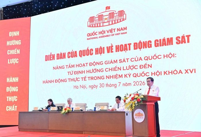 Chủ tịch Quốc hội Trần Thanh Mẫn phát biểu chỉ đạo tại Diễn đàn giám sát của Quốc hội