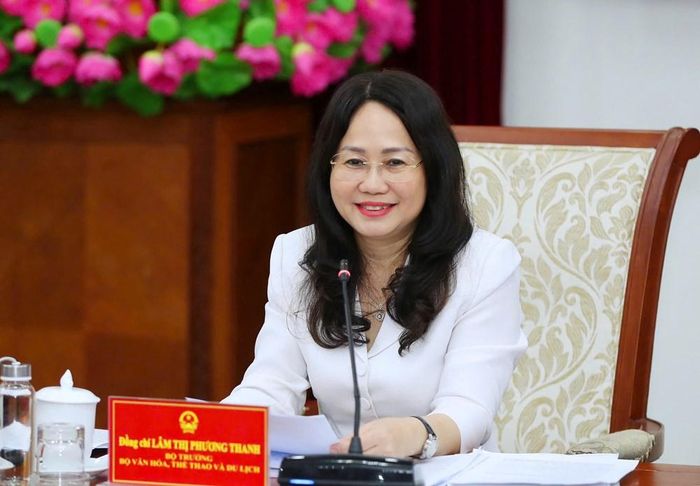 Bộ trưởng Bộ VHTTDL Lâm Thị Phương Thanh chủ trì buổi làm việc