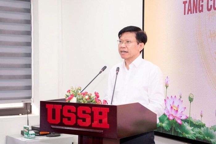 GS.TS Hoàng Anh Tuấn, Hiệu trưởng Trường Đại học Khoa học xã hội và Nhân văn, phát biểu