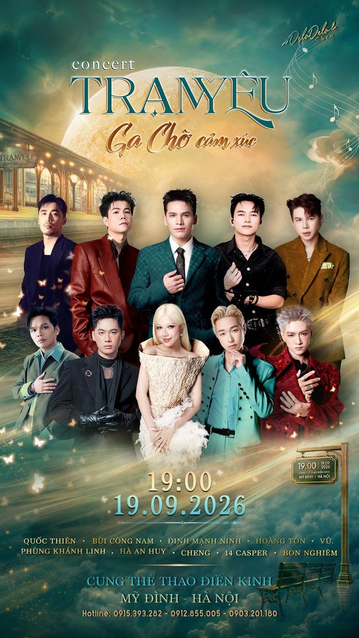 Concert "Trạm Yêu 5" do DeloDelo Show tổ chức, Báo Văn Hóa bảo trợ truyền thông hứa hẹn là một sự kiện nghệ thuật nổi bật vào tháng 9 này. Ảnh: DeloDelo Show