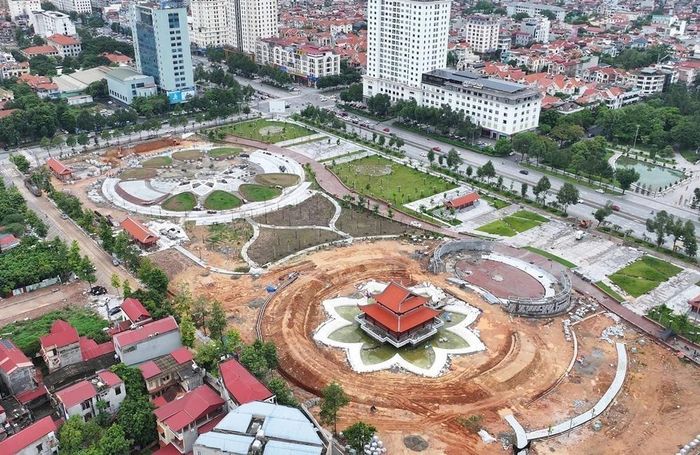 Dự án Công viên Văn Miếu, tỉnh Bắc Ninh. Ảnh: Thái Hùng - TTXVN