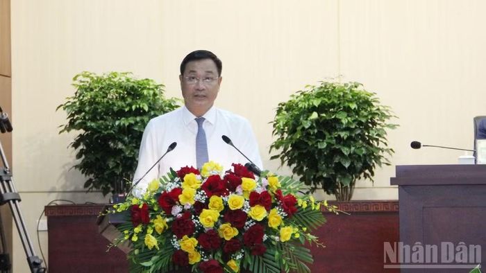 Bí thư Thành ủy Đà Nẵng Lê Ngọc Quang phát biểu tại Kỳ họp.