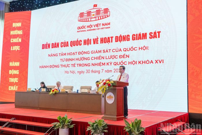 Chủ tịch Quốc hội Trần Thanh Mẫn phát biểu khai mạc diễn đàn.