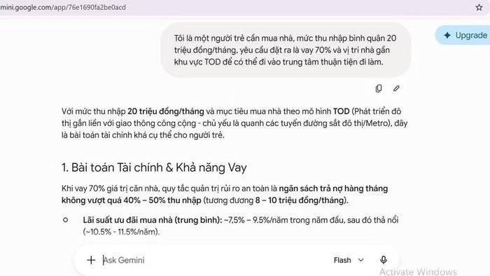Thay vì mất thời gian tìm kiếm thông tin, người mua chỉ cần tạo một lệnh nhờ AI hỗ trợ. (Ảnh: HNV)