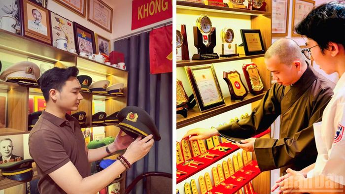 Hiện bộ sưu tập có nhiều hiện vật đặc biệt, trong đó có ba chiếc mũ cấp tướng cùng nhiều quân hàm, quân phục của các lực lượng như Quân đội nhân dân, Hải quân, Không quân, Cảnh sát biển và Công an nhân dân. Mỗi hiện vật đều mang theo những câu chuyện riêng, góp phần tái hiện sinh động một giai đoạn lịch sử của đất nước.