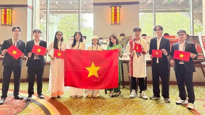 Các thành viên Đội tuyển MOS, ACP Việt Nam tại Hoa Kỳ. (Ảnh do Đội tuyển cung cấp)