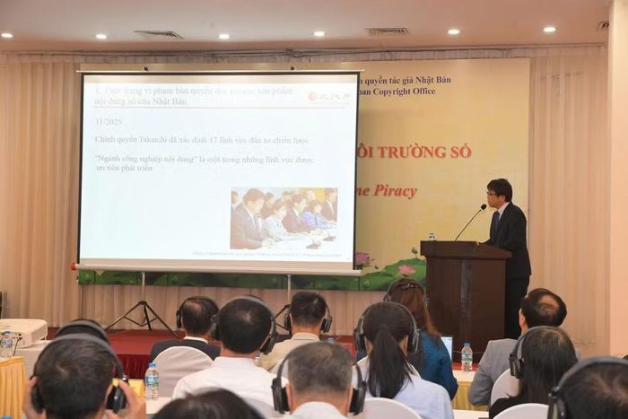 Đại diện Cục Bản quyền tác giả của Việt Nam và Nhật Bản chia sẻ về tình hình thực thi bản quyền và chống xâm phạm quyền tác giả trên môi trường số ở hai nước.