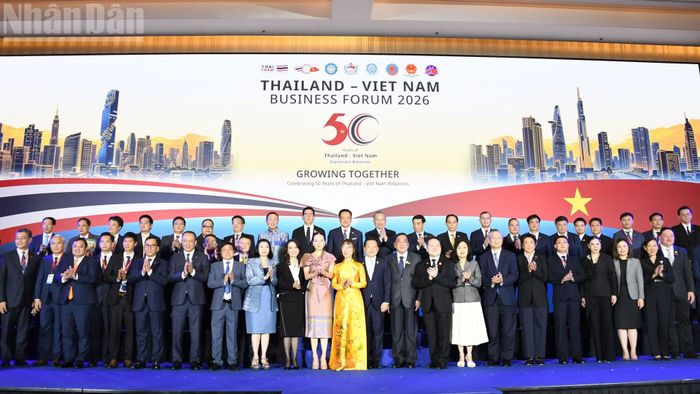 Tổng Bí thư, Chủ tịch nước Tô Lâm và Thủ tướng Thái Lan Anutin Charnvirakul tham dự Diễn đàn Doanh nghiệp Việt Nam-Thái Lan năm 2026. (Ảnh: XUÂN SƠN)