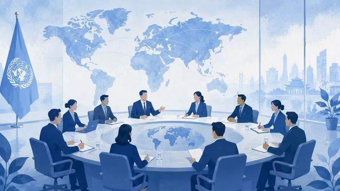 Cán bộ ngoại giao trong kỷ nguyên mới không chỉ cần bản lĩnh chính trị vững vàng mà phải làm chủ công nghệ và có tư duy đổi mới, đáp ứng yêu cầu bảo vệ Tổ quốc từ sớm, từ xa và mở rộng không gian phát triển cho đất nước. (Ảnh minh họa có sử dụng AI)
