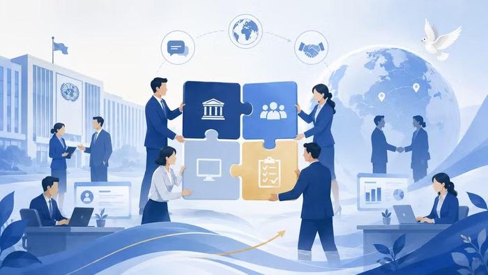 Cải cách hành chính không còn là nhiệm vụ riêng của cơ quan tham mưu mà đã trở thành trách nhiệm chung và là tư duy quản trị xuyên suốt của toàn ngành ngoại giao trong tình hình mới. (Ảnh minh họa có sử dụng AI)
