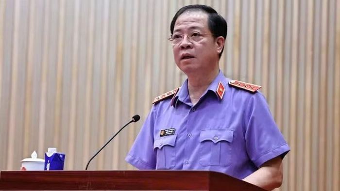 Phó Viện trưởng Viện Kiểm sát nhân dân tối cao Trần Hải Quân. (Ảnh: VŨ PHƯƠNG)
