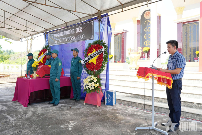 Trang trọng Lễ truy điệu liệt sĩ Tô Đồng Bảo.