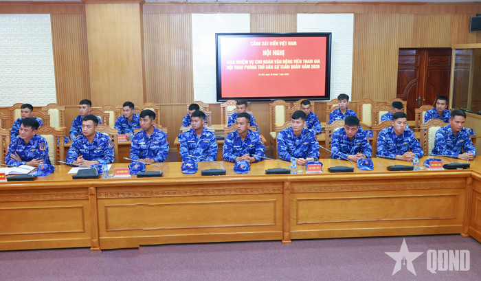 Đoàn vận động viên Cảnh sát biển Việt Nam tham gia Hội thao phòng thủ dân sự toàn quân năm 2026.