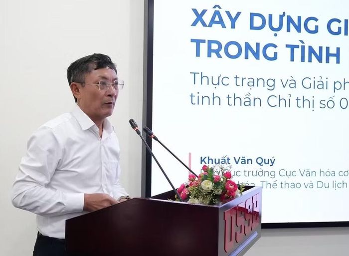 Ông Khuất Văn Quý - Phó Cục trưởng Cục Văn hóa cơ sở, Gia đình và Thư viện.