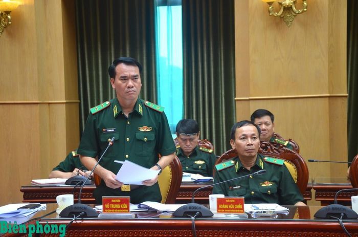 Trung tướng Vũ Trung Kiên phát biểu tại hội nghị. Ảnh: TK