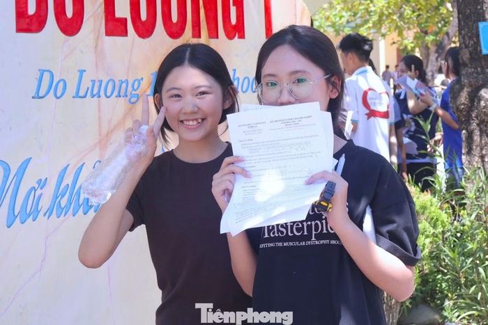 Thí sinh tại điểm thi trường THPT Đô Lương 1, Nghệ An.