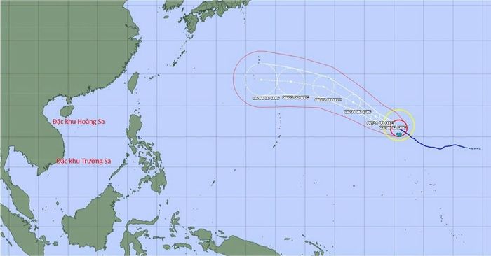 Dự báo đường đi siêu bão Dolphin của cơ quan khí tượng Nhật Bản. Nguồn: NCHMF