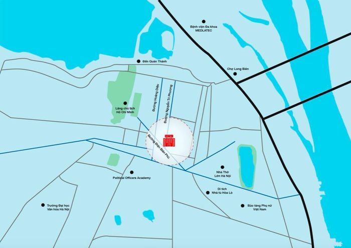 Vị trí khu đất số 18 phố Cao Bá Quát, phường Ba Đình, Hà Nội. Ảnh: Sở Tài chính Hà Nội