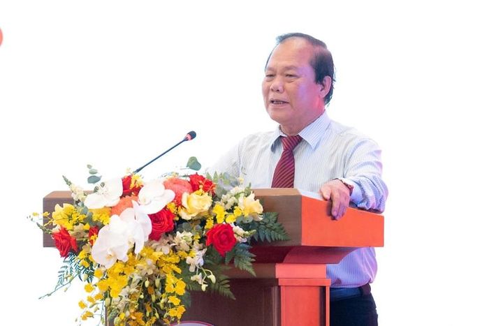 GS.TS Phan Trung Lý, nguyên Chủ nhiệm Ủy ban Pháp luật của Quốc hội khóa XIII trình bày tham luận tại Diễn đàn (Ảnh: CTTĐT Quốc hội).