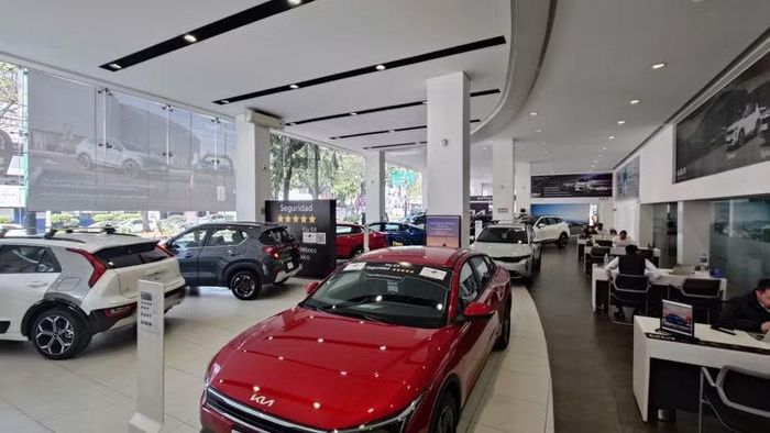 Quang cảnh trung tâm phân phối xe Kia tại thủ đô Mexico City, Mexico. (Ảnh: Phi Hùng/TTXVN)