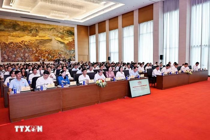 Đại biểu dự Diễn đàn của Quốc hội về hoạt động giám sát. (Ảnh: Doãn Tấn/TTXVN)