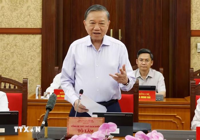 Tổng Bí thư, Chủ tịch nước Tô Lâm phát biểu. (Ảnh: Thống Nhất/TTXVN)